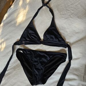 Navy MK Triangle Bikini Set